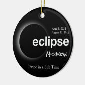 Gesamt Solar Eclipse 2017 2024 - Michigan Keramik Ornament (Links)