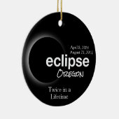 Gesamt Solar Eclipse 2017 2024 - Oregon Keramik Ornament (Rechts)