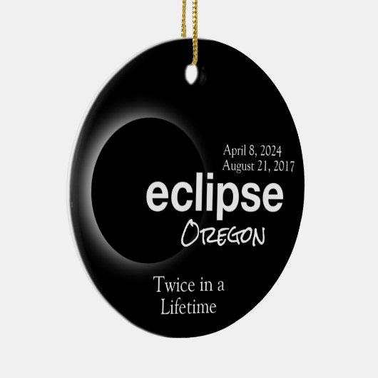 Gesamt Solar Eclipse 2017 2024 - Oregon Keramik Ornament (Rechts)