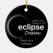 Gesamt Solar Eclipse 2017 2024 - Oregon Keramik Ornament (Vorne)