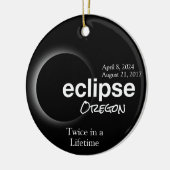 Gesamt Solar Eclipse 2017 2024 - Oregon Keramik Ornament (Links)