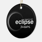 Gesamt Solar Eclipse 2017 - Illinois Keramikornament (Links)