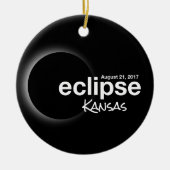 Gesamt Solar Eclipse 2017 - Kansas Keramikornament (Vorne)