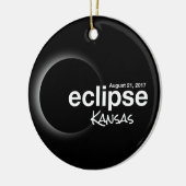 Gesamt Solar Eclipse 2017 - Kansas Keramikornament (Links)