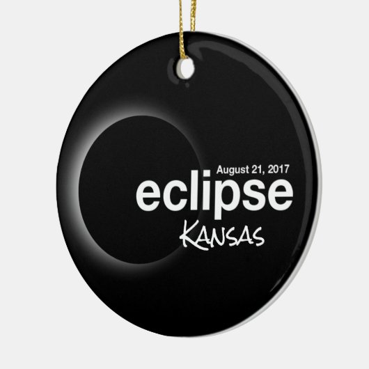 Gesamt Solar Eclipse 2017 - Kansas Keramikornament (Links)