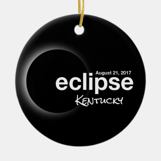 Gesamt Solar Eclipse 2017 - Kentucky Keramik Ornament (Vorne)