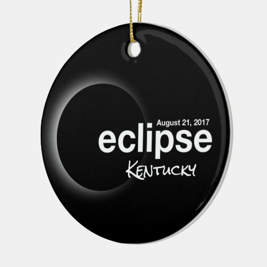Gesamt Solar Eclipse 2017 - Kentucky Keramik Ornament (Links)