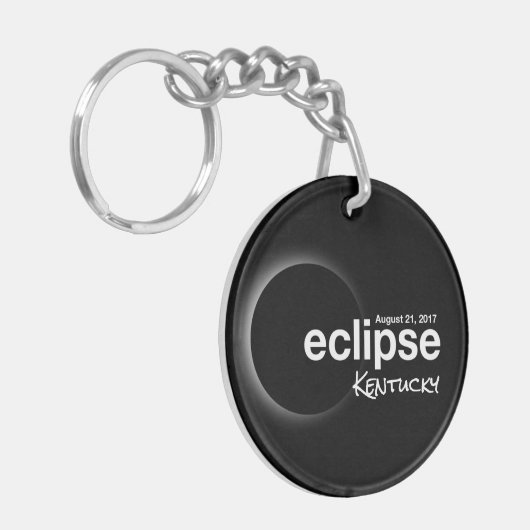 Gesamt Solar Eclipse 2017 - Kentucky Schlüsselanhänger (Vorderseite links)