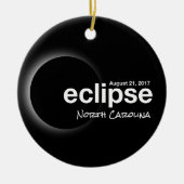 Gesamt Solar Eclipse 2017 - North Carolina Keramikornament (Vorne)