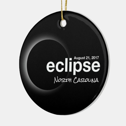 Gesamt Solar Eclipse 2017 - North Carolina Keramikornament (Links)