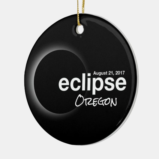 Gesamt Solar Eclipse 2017 - Oregon Keramikornament (Links)