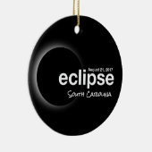 Gesamt Solar Eclipse 2017 - South Carolina Keramik Ornament (Rechts)