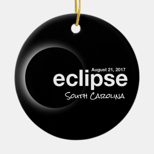 Gesamt Solar Eclipse 2017 - South Carolina Keramik Ornament (Vorne)