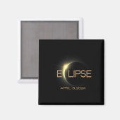 Gesamt Solar Eclipse 2024 Amerika Magnet (Vorderseite/Rückseite)