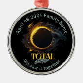 Gesamt Solar Eclipse 2024 April 8 Keepake Geschenk Ornament Aus Metall (Vorne)