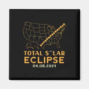 Gesamt Solar Eclipse 2024 April 8 Männer Frauen Ki Magnet