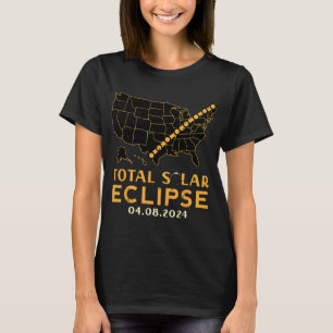 Gesamt Solar Eclipse 2024 April 8 Männer Frauen Ki T-Shirt