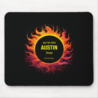 Gesamt Solar Eclipse 2024 Austin Texas Mousepad