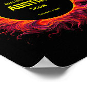 Gesamt Solar Eclipse 2024 Austin Texas Poster (Ecke)