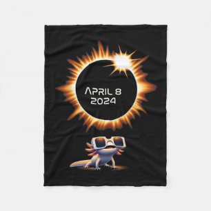 Gesamt Solar Eclipse 2024 Axolotl in Astronomy Gla Fleecedecke