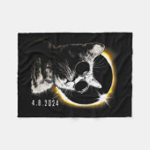 Gesamt Solar Eclipse 2024 Brillen April 8 Männer F Fleecedecke (Vorderseite (Horizontal))