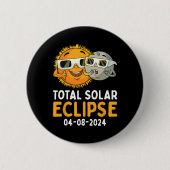 Gesamt Solar Eclipse 2024 Brillen Spaß Sonnenmond Button (Vorderseite)