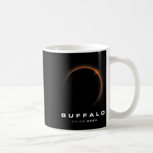Gesamt Solar Eclipse 2024 - Buffalo Solar Eclipse Kaffeetasse (Rechts)