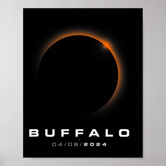 Gesamt Solar Eclipse 2024 - Buffalo Solar Eclipse Poster (Vorne)