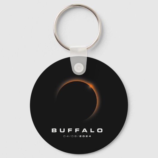 Gesamt Solar Eclipse 2024 - Buffalo Solar Eclipse Schlüsselanhänger (Vorderseite)
