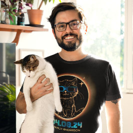 Gesamt Solar-Eclipse 2024 Cat Solar Eclipse Brille T-Shirt
