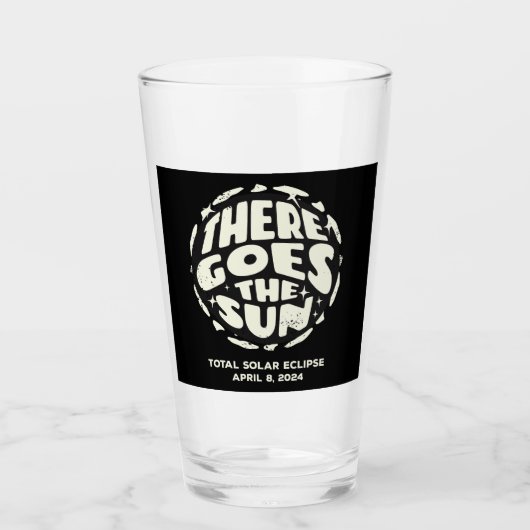 Gesamt Solar Eclipse 2024 Es geht um die Sonne Glas (Vorderseite)