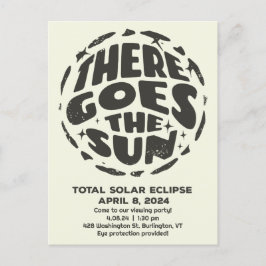 Gesamt Solar Eclipse 2024 Es geht um die Sonne Postkarte