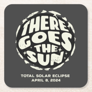 Gesamt Solar Eclipse 2024 Es geht um die Sonne Rechteckiger Pappuntersetzer