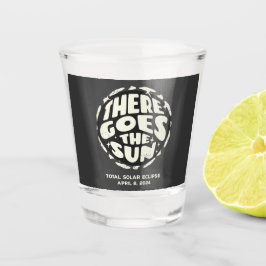 Gesamt Solar Eclipse 2024 Es geht um die Sonne Schnapsglas