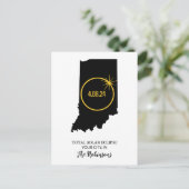 Gesamt Solar Eclipse 2024 Individuelle Name, Stadt Postkarte (Stehend Vorderseite)
