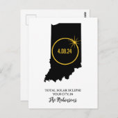 Gesamt Solar Eclipse 2024 Individuelle Name, Stadt Postkarte (Vorne/Hinten)