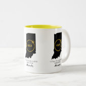 Gesamt Solar Eclipse 2024 Individuelle Name, Stadt Zweifarbige Tasse (VorderseiteRechts)