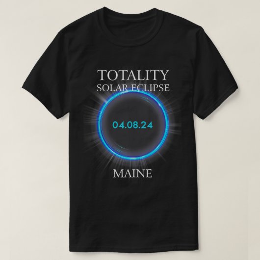 Gesamt Solar Eclipse 2024 Maine 040824 Astronomie T-Shirt (Design vorne)