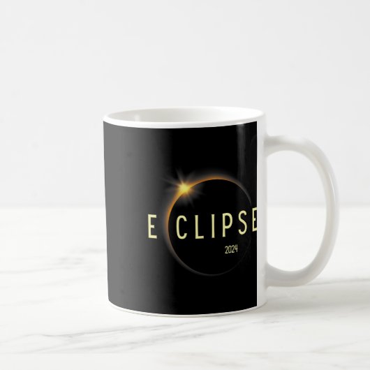 Gesamt Solar-Eclipse 2024 Männer Frauen Kinder Kaffeetasse (Rechts)