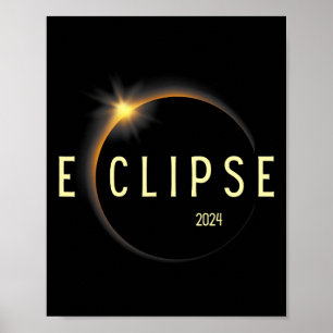 Gesamt Solar-Eclipse 2024 Männer Frauen Kinder Poster