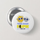 Gesamt Solar-Eclipse 2024 Niedliche Solar-Eclipse- Button (Vorne & Hinten)