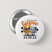 Gesamt Solar-Eclipse 2024 Niedliche Solar-Eclipse- Button (Vorne & Hinten)