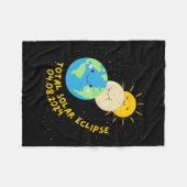 Gesamt Solar-Eclipse 2024 Niedliche Solar-Eclipse- Fleecedecke (Vorderseite (Horizontal))