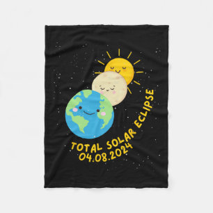Gesamt Solar-Eclipse 2024 Niedliche Solar-Eclipse- Fleecedecke