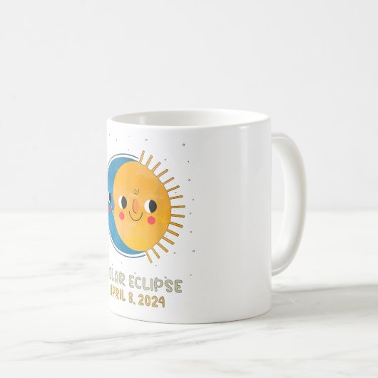 Gesamt Solar-Eclipse 2024 Niedliche Solar-Eclipse- Kaffeetasse (VorderseiteRechts)