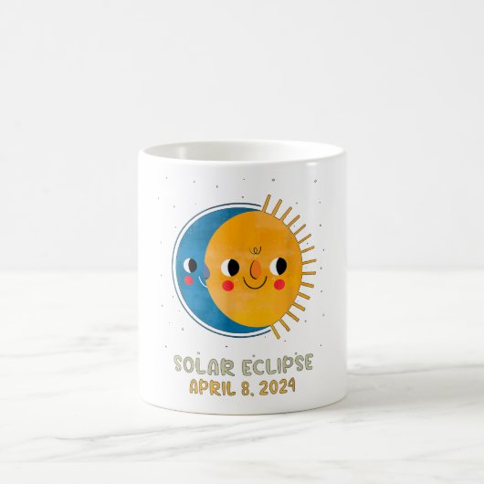 Gesamt Solar-Eclipse 2024 Niedliche Solar-Eclipse- Kaffeetasse (Mittel)