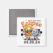 Gesamt Solar-Eclipse 2024 Niedliche Solar-Eclipse- Magnet (Vorderseite/Rückseite)