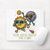 Gesamt Solar-Eclipse 2024 Niedliche Solar-Eclipse- Mousepad (Mit Mouse)
