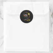 Gesamt Solar-Eclipse 2024 Niedliche Solar-Eclipse- Runder Aufkleber (Tasche)