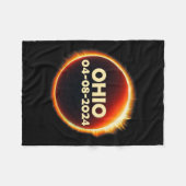 Gesamt Solar Eclipse 2024 Ohio Fleecedecke (Vorderseite (Horizontal))